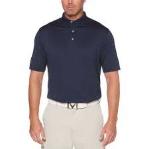 Callaway Navy Blue Peacoat Opti Vent Short Sleeve Polo Shirt Men Size Large